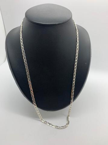 Z247 Prachtige zilveren schakel ketting 65 cm beschikbaar voor biedingen