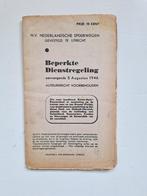 Oud NS Spoorboekje/Beperkte Dienstregeling 5 augustus 1946, Verzamelen, Spoorwegen en Tramwegen, Boek of Tijdschrift, Gebruikt