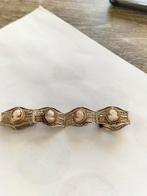 Prachtige antieke zilveren filigree armband met camee.s, Verzenden, Zilver