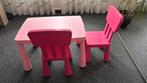 Rose Mammut tafel met 2 stoelen, Ophalen of Verzenden, Zo goed als nieuw