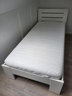 Eenpersoonsbed 90x200 - Wit Houten Bedframe, Ophalen, Gebruikt, 90 cm, Eenpersoons