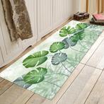 Bladeren Vloerkleed 3D Kleed Loper Vloermat Mat Groen Jungle, Verzenden, 50 tot 100 cm, Rechthoekig, Wit