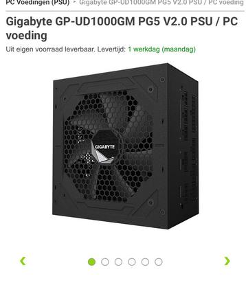 Gigabyte voeding helemaal nieuw beschikbaar voor biedingen