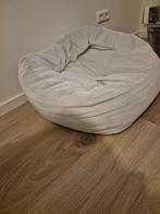 Stijlvolle corduroy look poef – 60 x 80 cm, Zo goed als nieuw, 75 tot 100 cm, Stof, Rechthoekig