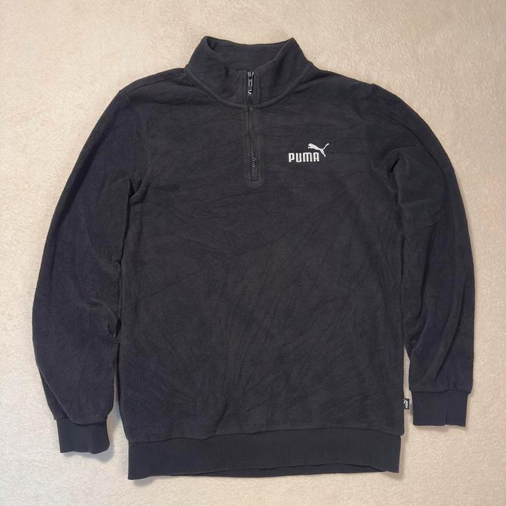 Puma fleece sweater zwart half zip maat S, Kleding | Heren, Truien en Vesten, Zo goed als nieuw, Maat 46 (S) of kleiner, Zwart