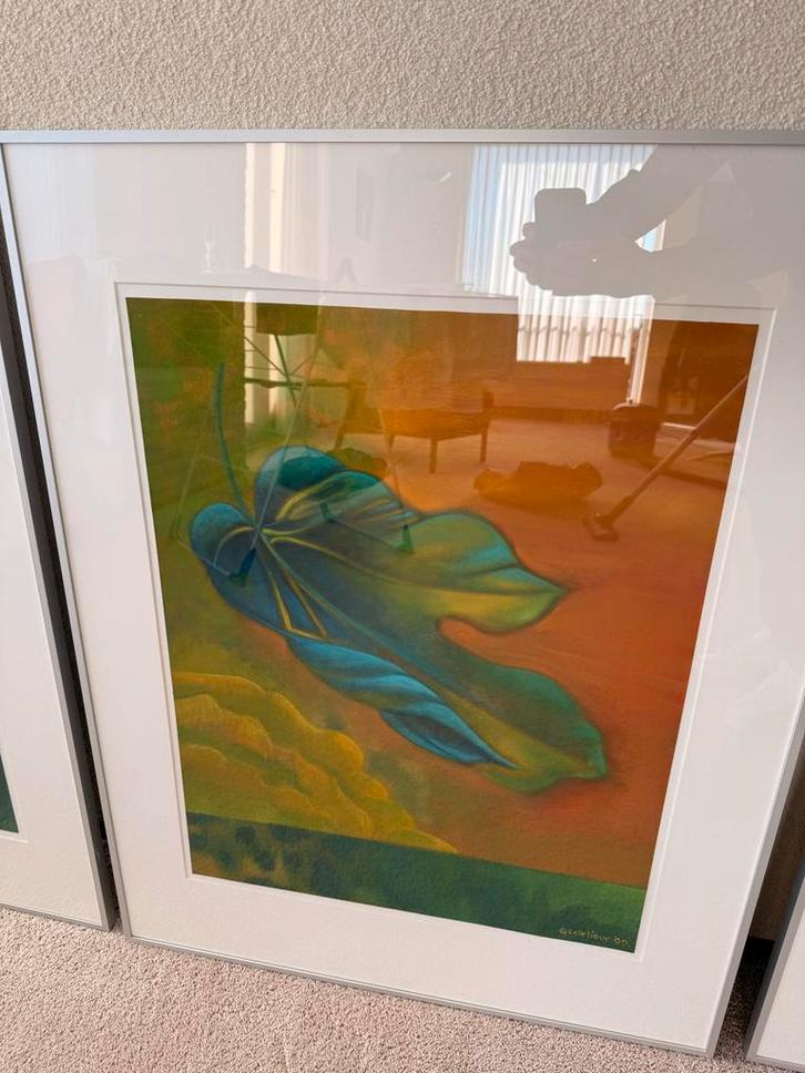 3 Schilderijen Godelieve Smulders, incl. lijst, Antiek en Kunst, Kunst | Schilderijen | Klassiek, Ophalen of Verzenden