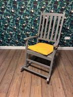 Grijze Schommelstoel met Geel Kussen, Ophalen, Zo goed als nieuw, Hout, Eén
