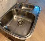 Rvs spoelbak 58x46, Huis en Inrichting, Keuken | Keukenelementen, Ophalen, Overige kleuren, 50 tot 100 cm, Zo goed als nieuw