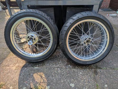 Nieuwe spaakwielen met Harley Davidson naven, Motoren, Onderdelen | Merk-onafhankelijk, Ophalen of Verzenden