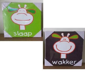 Girafje schilderij Wakker en Slaap Set/2 beschikbaar voor biedingen