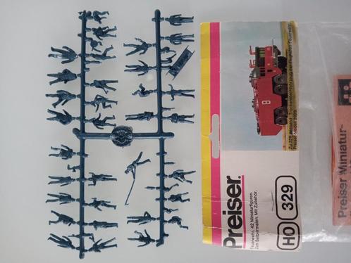 Preiser 329 1:87 h0 figuren brandweer, Hobby en Vrije tijd, Modelbouw | Figuren en Diorama's, Zo goed als nieuw, Diorama, 1:50 of kleiner