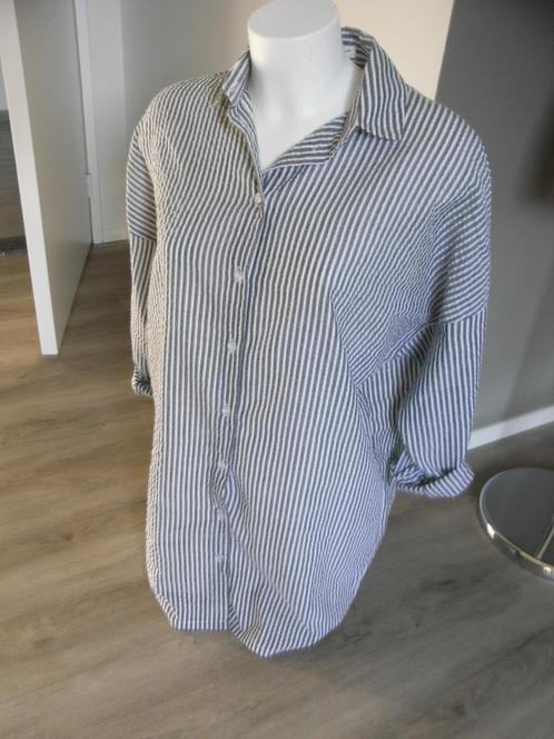 CIRCLE OF TRUST grijs/wit lange ruime blouse mt 36/38, NIEUW, Kleding | Dames, Blouses en Tunieken, Nieuw, Maat 36 (S), Overige kleuren