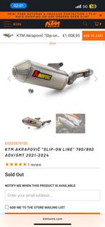 Akrapovic uitlaat ktm smt 890-790, Motoren, Onderdelen | Overige, Ophalen of Verzenden, Nieuw