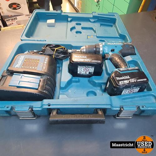 Makita DDF453RFE - 2 Accu's - inclusief koffer en oplader -, Doe-het-zelf en Verbouw, Gereedschap | Boormachines, Zo goed als nieuw