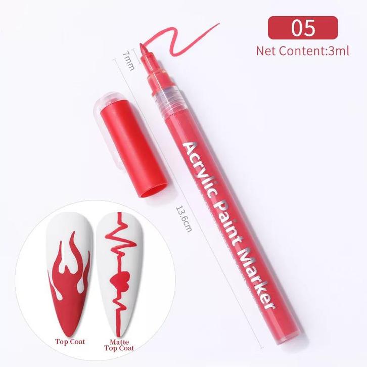 12 stuks Tekening Acryl Liner Pen Graffiti. Nail art/Nagels., Sieraden, Tassen en Uiterlijk, Uiterlijk | Cosmetica en Make-up