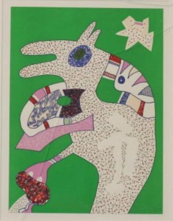 Otmar Alt (1940) Zeefdruk " Abstracte Figuratie " Ged Gen beschikbaar voor biedingen