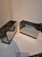 Te koop glazen waxinelichthouders zwart, Ophalen of Verzenden, Zwart, Overige materialen, Minder dan 25 cm