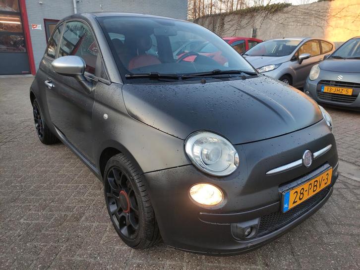 Fiat 500 TwinAir 85 Blackjack (bj 2010), Auto's, Fiat, Bedrijf, Te koop, ABS, Airbags, Airconditioning, Boordcomputer, Centrale vergrendeling