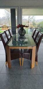 Exclusieve set tafels 3 stuks (als nieuw), Glas, 200 cm of meer, Zo goed als nieuw, Minder dan 50 cm