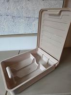 Vintage kunststof  jaren 70 schoenpoetsdoos met klapdeksel, Ophalen of Verzenden