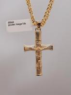 Gouden ketting hanger 14kt kruis, Nieuw, Ophalen of Verzenden, Kruis of Symbool, Goud