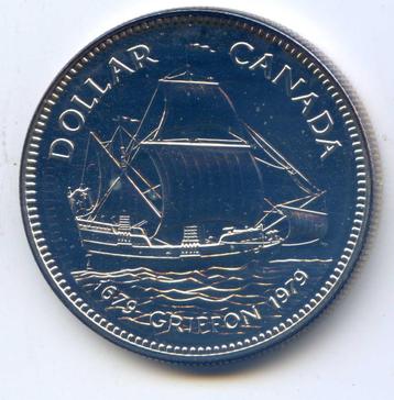Canada 1 Dollar 1979 Schip Griffon Specimin - Zilver beschikbaar voor biedingen