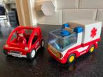 1-2-3 Playmobil Ziekenwagen en Brandweer volgauto, Ophalen of Verzenden, Zo goed als nieuw