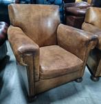 2 authentieke Chesterfield schapenleren stoelen + BEZORGING, Huis en Inrichting, Fauteuils, Gebruikt, Art deco, Ophalen of Verzenden