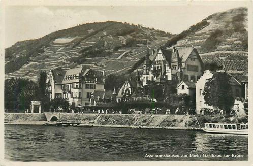 (701-418-023) Assmannshausen a Rh Gasthaus zur Krone, Verzamelen, Ansichtkaarten | Buitenland, Duitsland, Verzenden