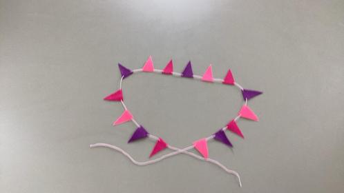 Roze baby slinger. 1.93m. 15 vlaggen, Kinderen en Baby's, Kinderkamer | Inrichting en Decoratie, Nieuw, Ophalen of Verzenden