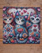 Drie katten painting, Ophalen of Verzenden, Nieuw, Minder dan 50 cm, Minder dan 50 cm