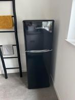 Zwarte retro koel- /vrieskast, Witgoed en Apparatuur, Koelkasten en IJskasten, Ophalen, Gebruikt, 120 tot 140 cm, 100 tot 150 liter