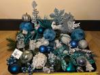 Kerstballen kerstboom blauw Pauw partij zilver uniek chique, Diversen, Kerst, Ophalen of Verzenden, Nieuw