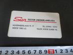sticker Weesp SUN tester Nederland bv  Nijverheidslaan 15-17, Ophalen, Zo goed als nieuw, Bedrijf of Vereniging