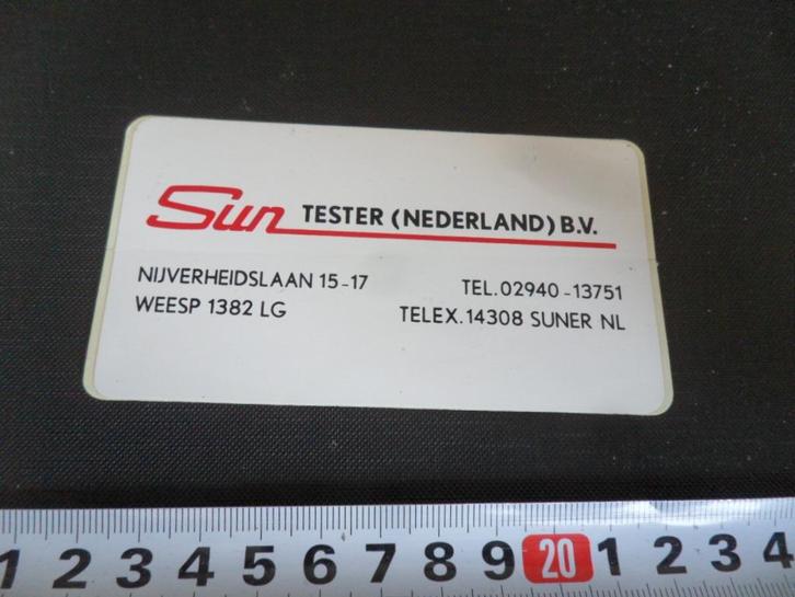 sticker Weesp SUN tester Nederland bv  Nijverheidslaan 15-17, Verzamelen, Stickers, Zo goed als nieuw, Bedrijf of Vereniging, Ophalen