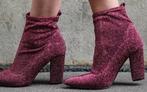 Glitter enkellaarzen mt 40. mp, Kleding | Dames, Schoenen, Ophalen of Verzenden, Zo goed als nieuw, Zwart