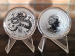 1 oz .999 fijn zilver Lunar 3 Dragon 2024, Postzegels en Munten, Edelmetalen en Baren, Ophalen of Verzenden, Zilver