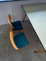 Retro schooltafel met stoelen, Ophalen, Gebruikt, Tafel(s) en Stoel(en)