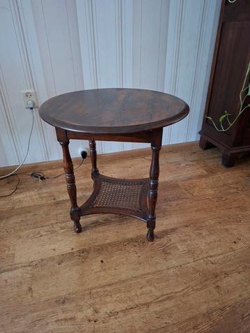 Eiken Bijzettafel / Salontafel - Ronde Tafel beschikbaar voor biedingen