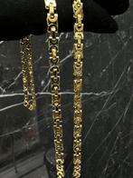 Prachtige 14k gouden platte koningsketting | ITALY, Sieraden, Tassen en Uiterlijk, Kettingen, Ophalen of Verzenden, Nieuw, Goud