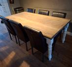 Mooie eiken eettafel, Huis en Inrichting, Tafels | Eettafels, Ophalen, 50 tot 100 cm, Landelijk, Vijf personen of meer
