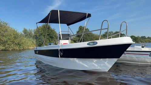 Consoleboot met Honda 8 pk, Watersport en Boten, Motorboten en Motorjachten, Zo goed als nieuw, Polyester, Tot 6 meter, Benzine