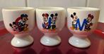 Vintage Disneyland Paris ABC eierdopjes Mickey Minnie Mouse, Ophalen of Verzenden, Mickey Mouse, Gebruikt, Servies