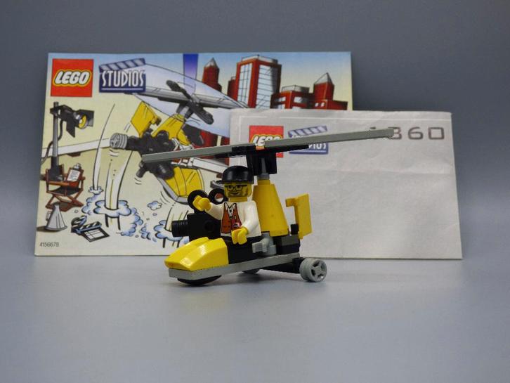 lego 1360 Studio's director's copter met boekje, Kinderen en Baby's, Speelgoed | Duplo en Lego, Gebruikt, Lego, Complete set, Ophalen of Verzenden