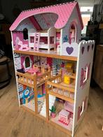 Houten poppenhuis! Incl. Houten meubels!, Kinderen en Baby's, Speelgoed | Poppenhuizen, Ophalen, Zo goed als nieuw, Poppenhuis