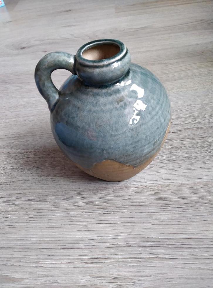 z.g.a.n. 2 mooie vazen/bolkruik van de Intratuin, Huis en Inrichting, Woonaccessoires | Vazen, Zo goed als nieuw, Groen, Minder dan 50 cm