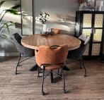 Ronde eettafel van massief mangohout – 130cm, Huis en Inrichting, Tafels | Eettafels, Stijlvol, stevig, duurzaam, tijdloos en massief mangohout