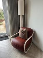 Pode Chap leer terracotta met creme frame, Ophalen, Zo goed als nieuw, Leer