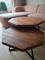 Loods 5 Zeshoekige Bijzettafels - Set van 2, Huis en Inrichting, Ophalen, Gebruikt, 50 tot 100 cm, Rond