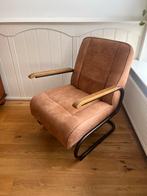 Industriële stoel fauteuil IVAR Leen Bakker Cognac / Bruin, Ophalen, Minder dan 50 cm, Minder dan 75 cm, Zo goed als nieuw